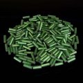 Koraliki szklane zielone opakowanie 7g rurka 6.5 mm